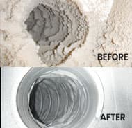 dryer vent before & after